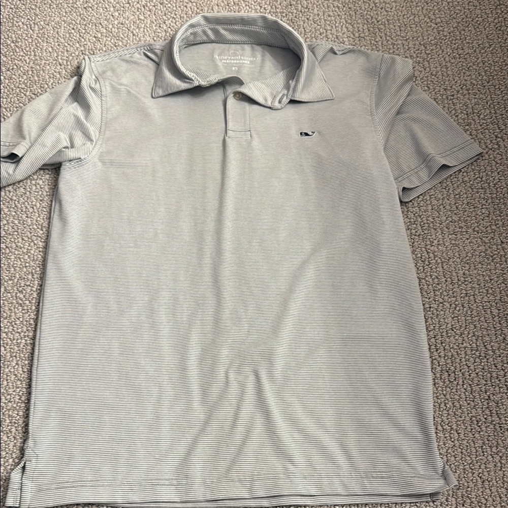 Vineyard Vines Gray Polo Shirt Classic Style